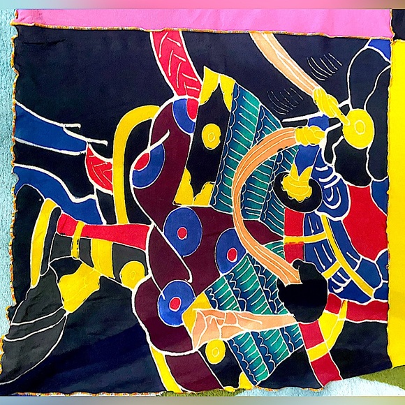 JEAN PAUL GAULTIER (JPG) MESH LARGE 52x52” SCARF/WRAP - Picture 3 of 4